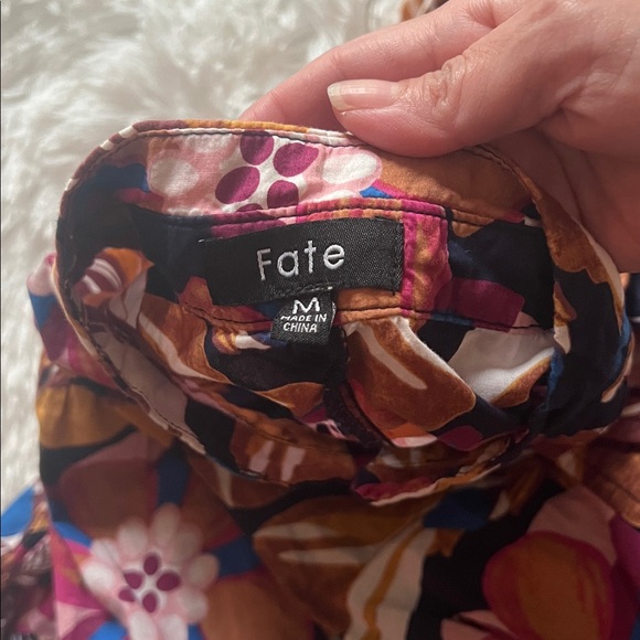 Fate Floral Long Sleeve Belted Romper - Retro Mod Print Playsuit - Size M - Picture 8 of 8